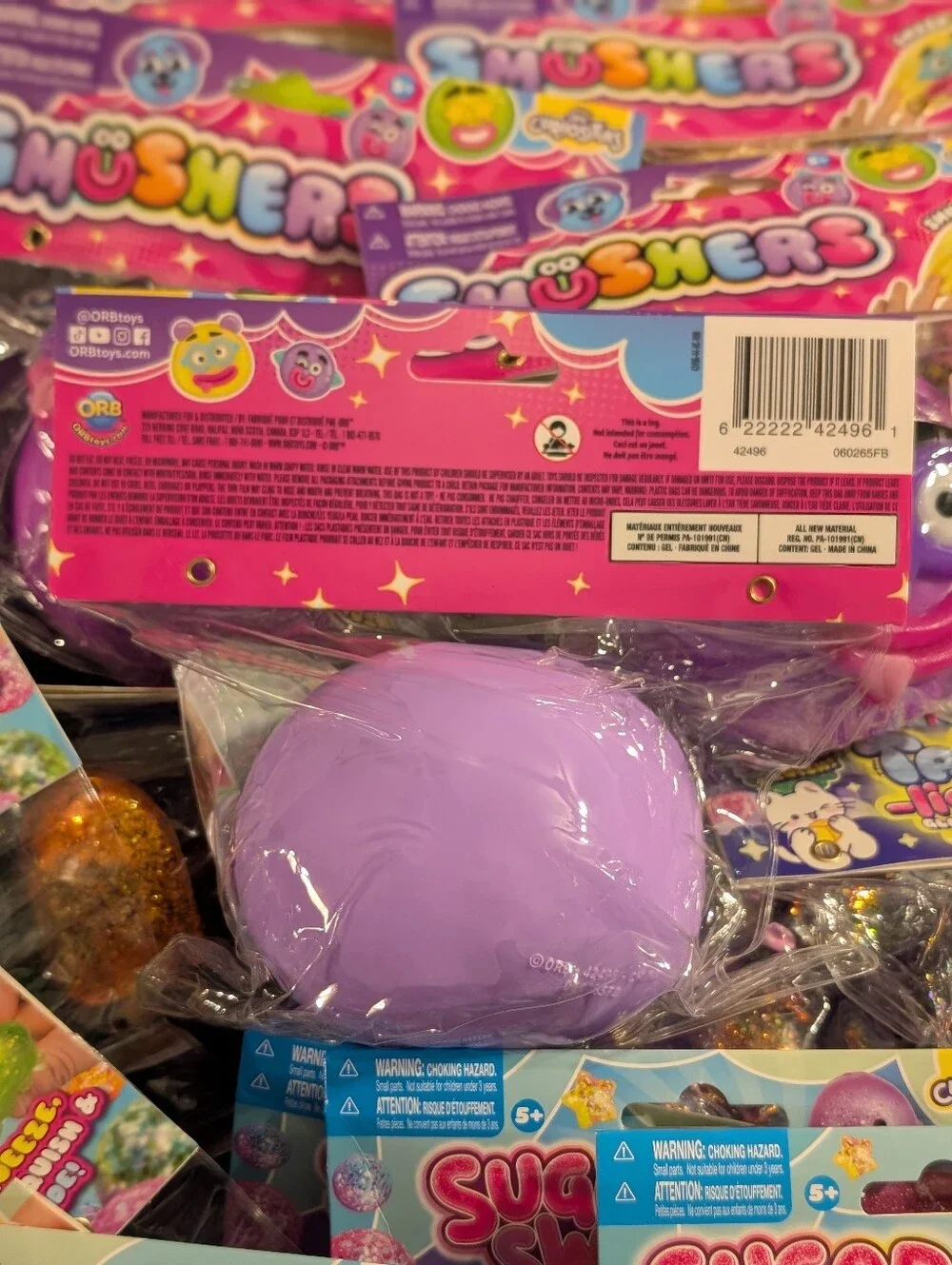 NEW ORB Curiosities Smushers Purple Monster Squishy Stress Toy Fidget Sensory
